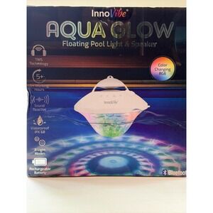 InnoVibe Aqua Glow Floating Pool Light & Speaker Bluetooth RGB Waterproof IPX68